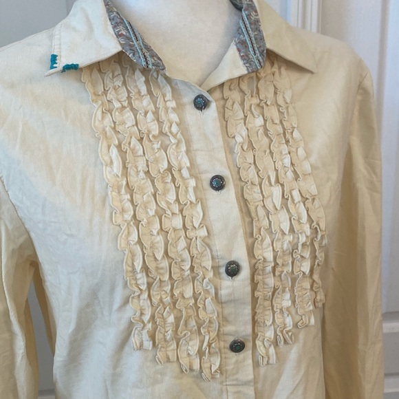 Tasha Polizzi Ruffle Embroidered Southwestern Western Shirt - Picture 10 of 12
